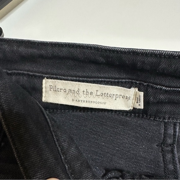 Pilcro and the letterpress black front button high rise slim jeans - Picture 5 of 5